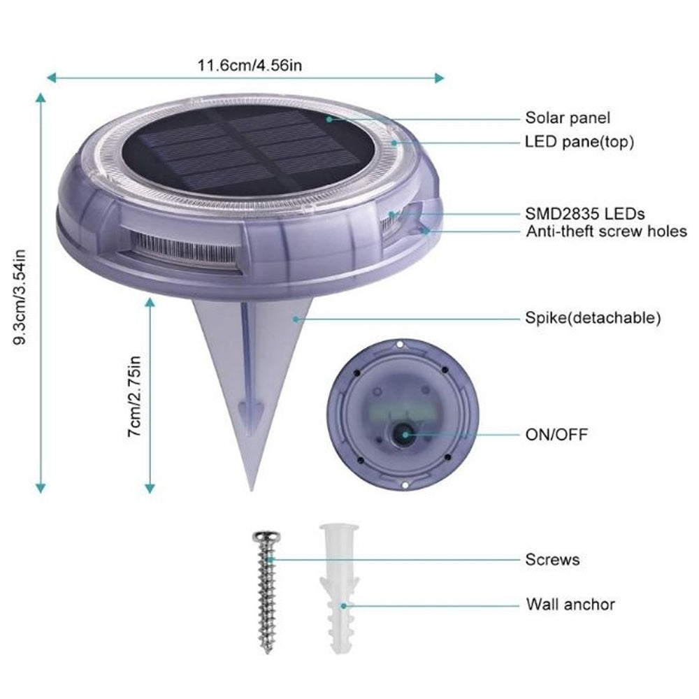 Cool White Solar Deck Light Pack of 2