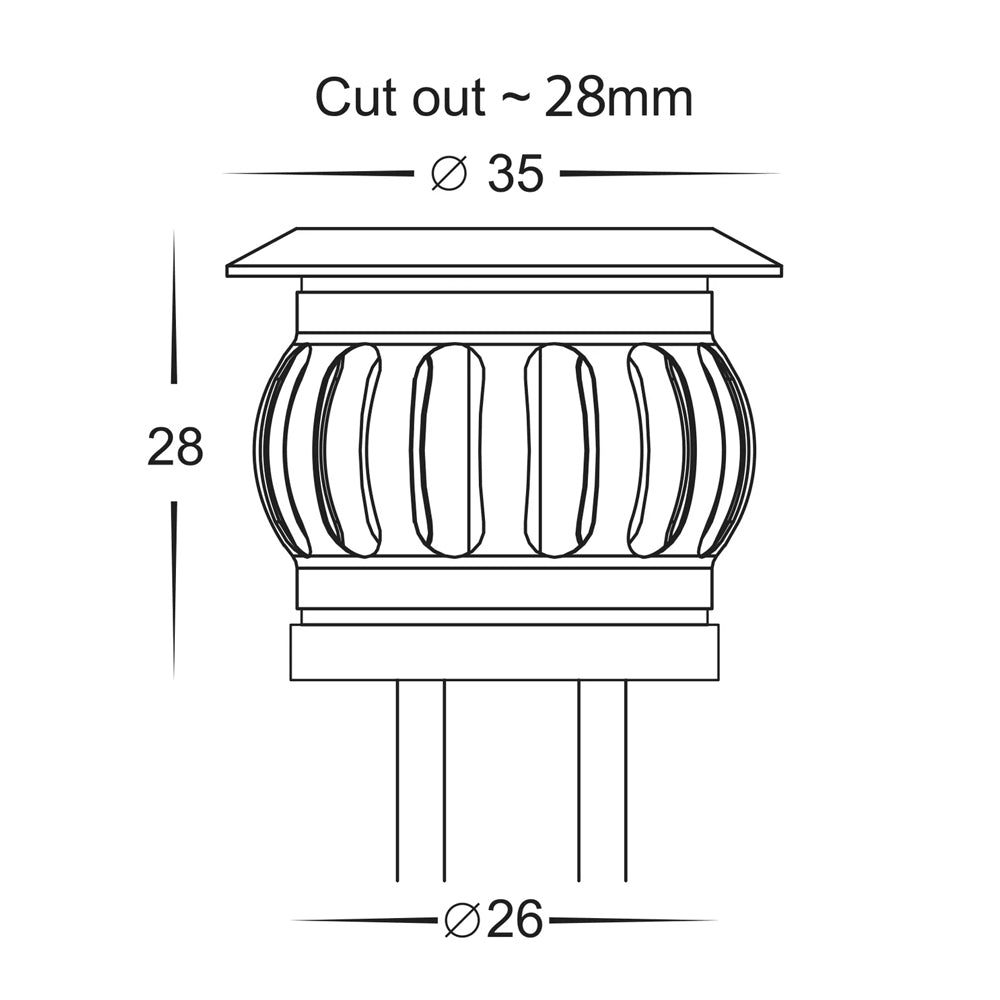 Havit Flame 316 Stainless Steel CCT Inground Deck Lights Kit