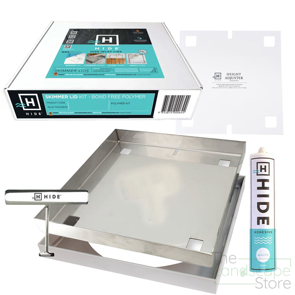 Hide Skimmer Lid & Access Cover - Stainless Steel Lid with Polymer Edge Protector