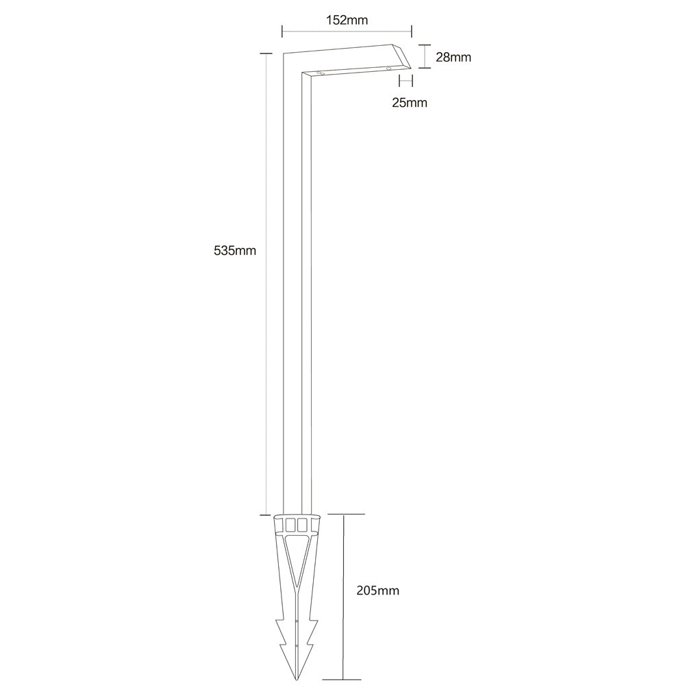 Pro Light Club Black Aluminum L Shaped Path Light