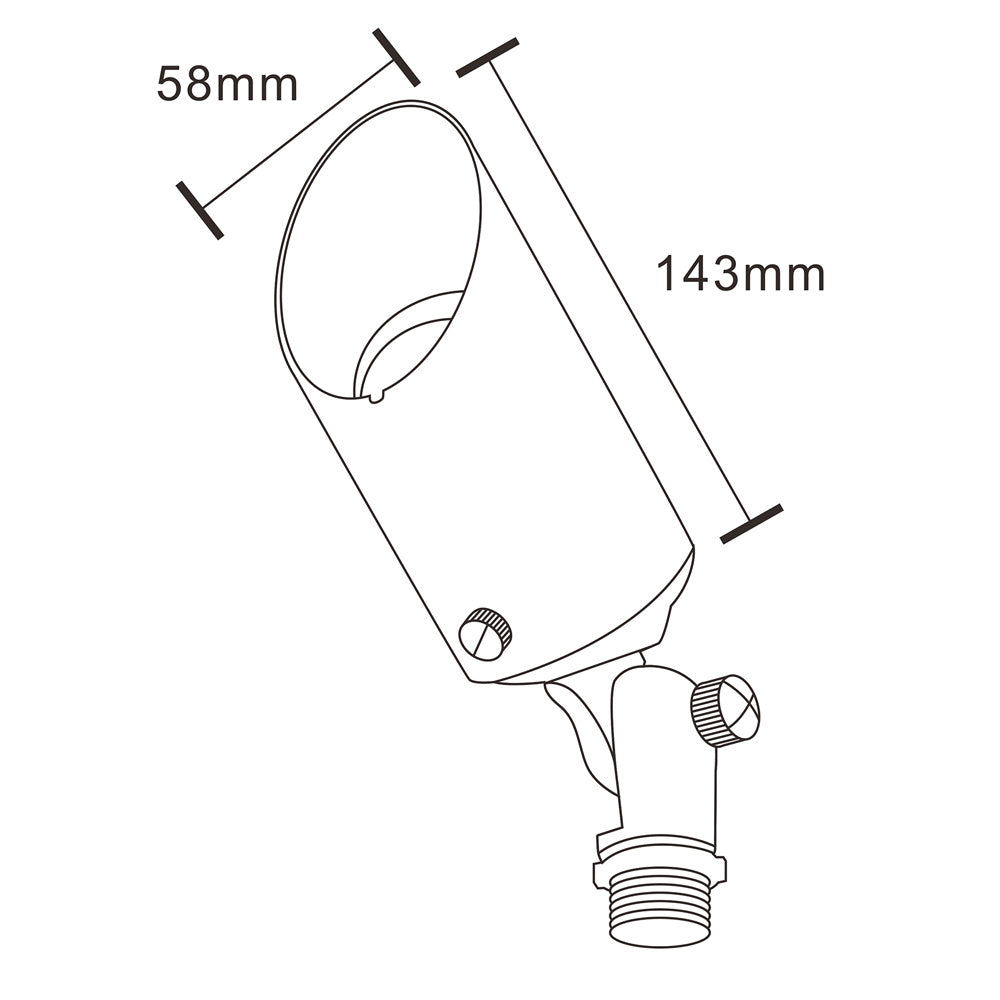 Pro Light Club Brass Aluminum Spike Light