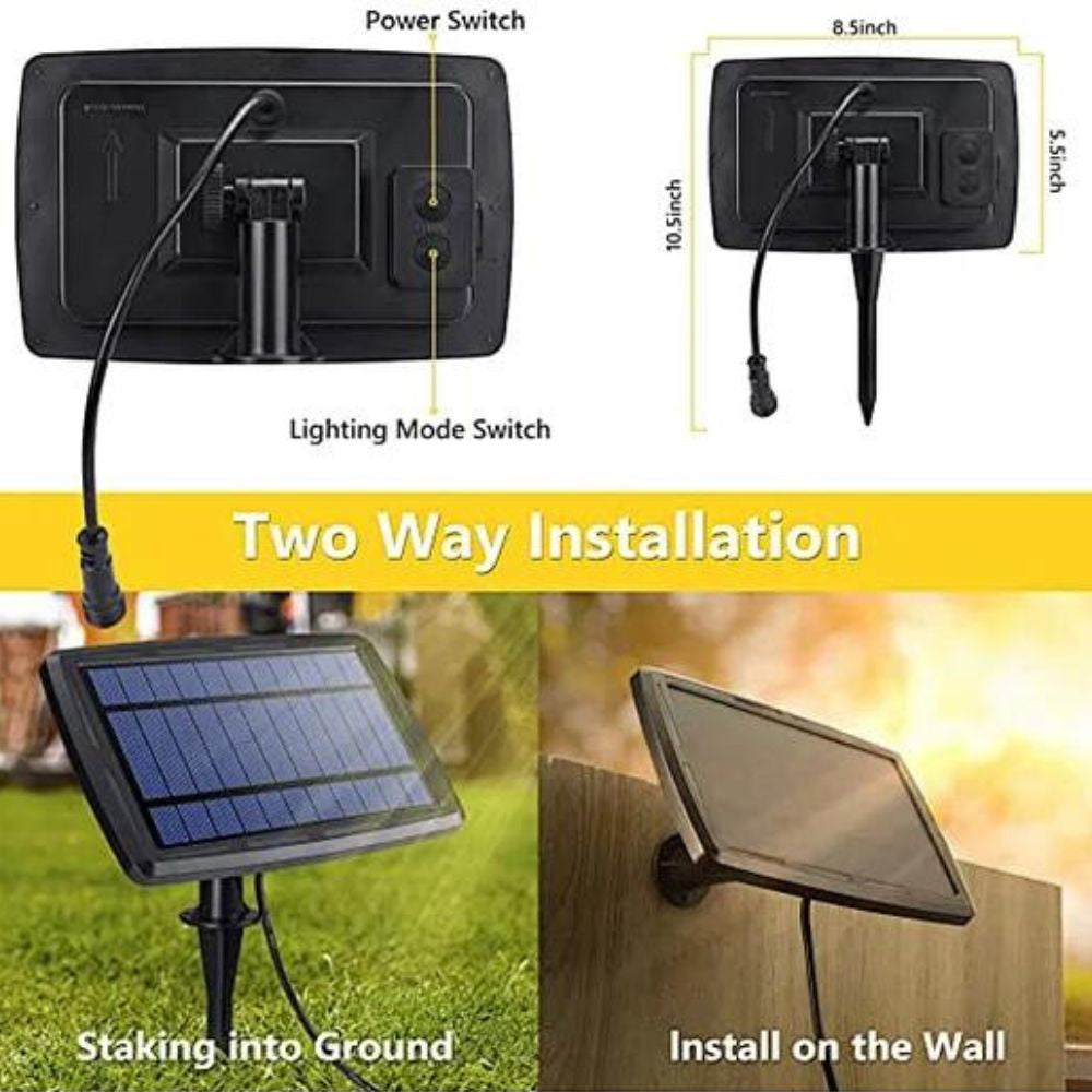 Outdoor Solar Festoon Lights 15m