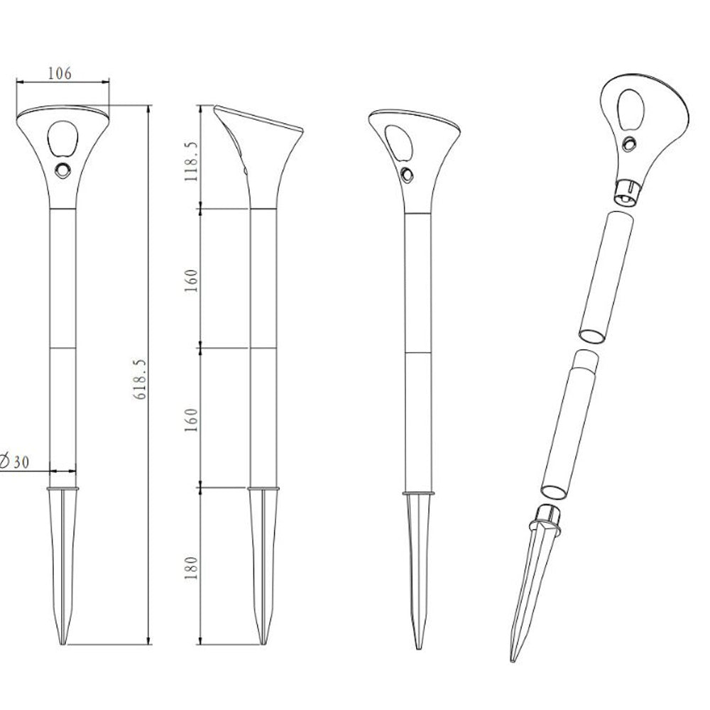 Solar Spike Light Pack of 2